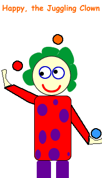 clown juggling anim
