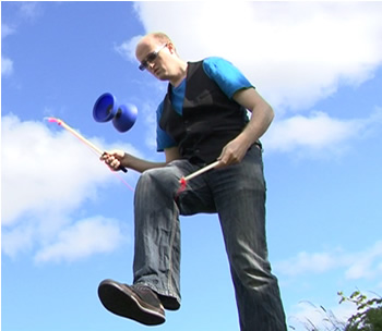 Steve the Juggler available to help you earn your badge!