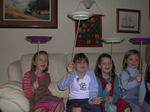 Some plate spinning kids at a Birthday Party!